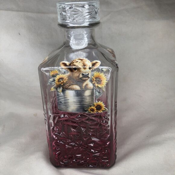 Highland Cow Wine 🍷 Decanter - Target 🎯 Bullseye's Playground Pink/Red NEW! - Picture 4 of 6